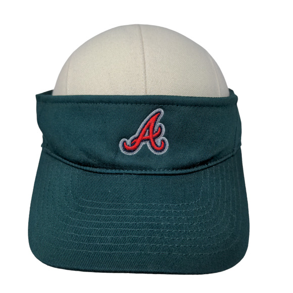 Richardson Men's Strapback Sun Visor Hat Green Model R45 Embroidered A Logo - Picture 1 of 7